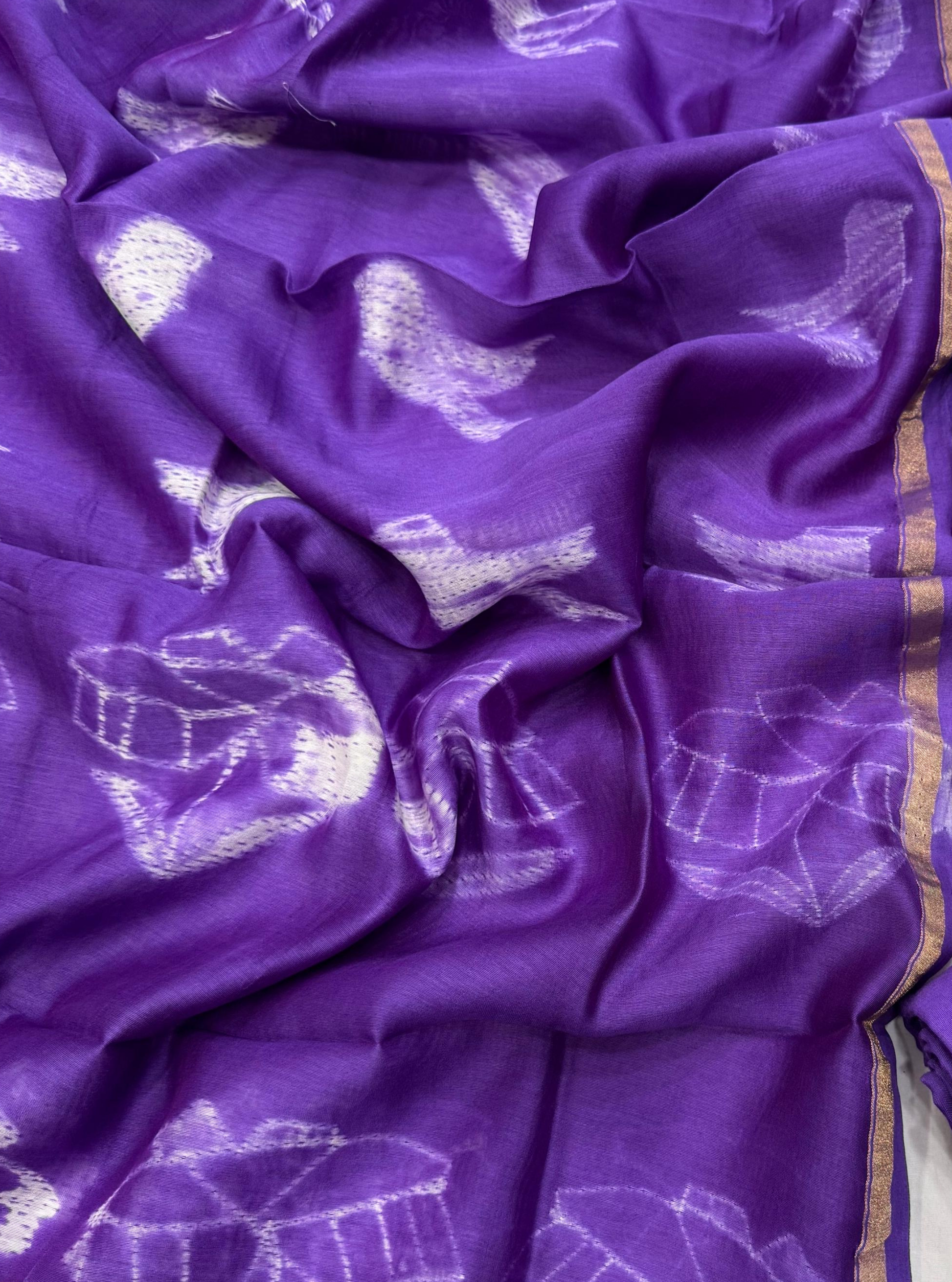 Royal Violet Chanderi Silk Suit Set