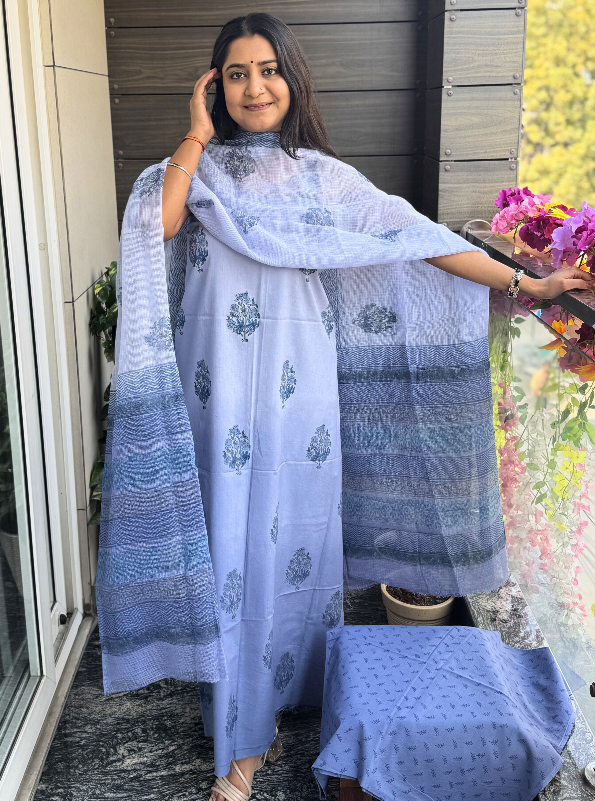 Neel Ombre Cotton Mul Suit Set