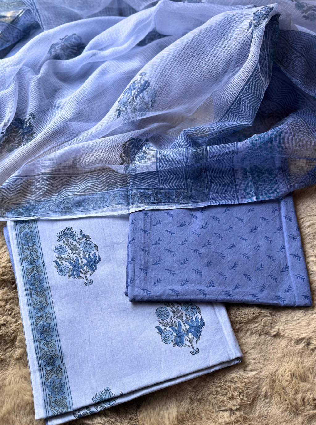 Neel Ombre Cotton Mul Suit Set