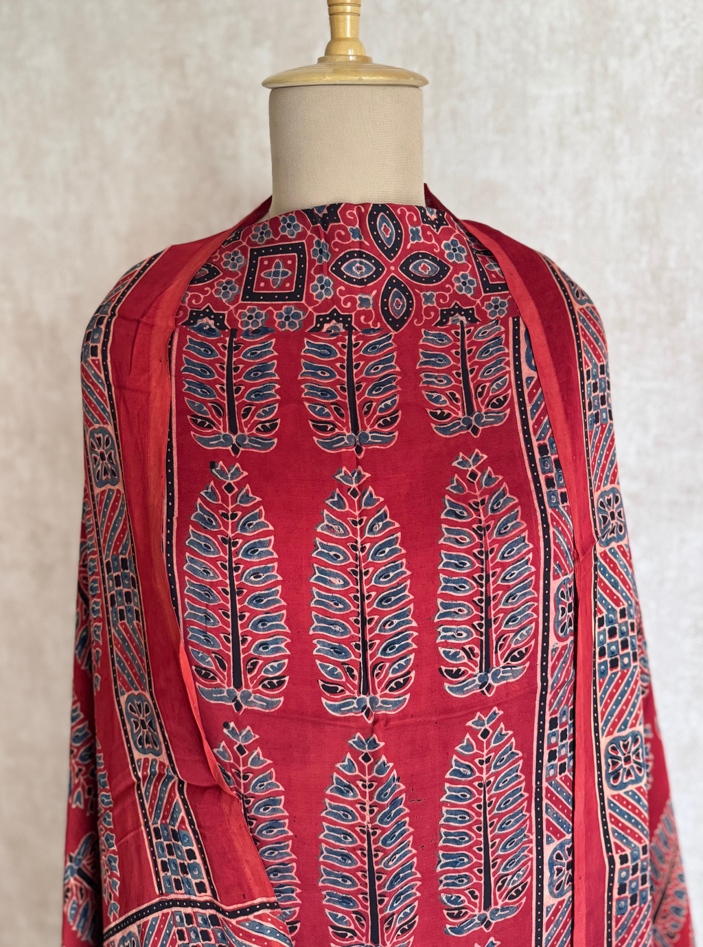 Rooh-e-ajrakh Modal silk suit set