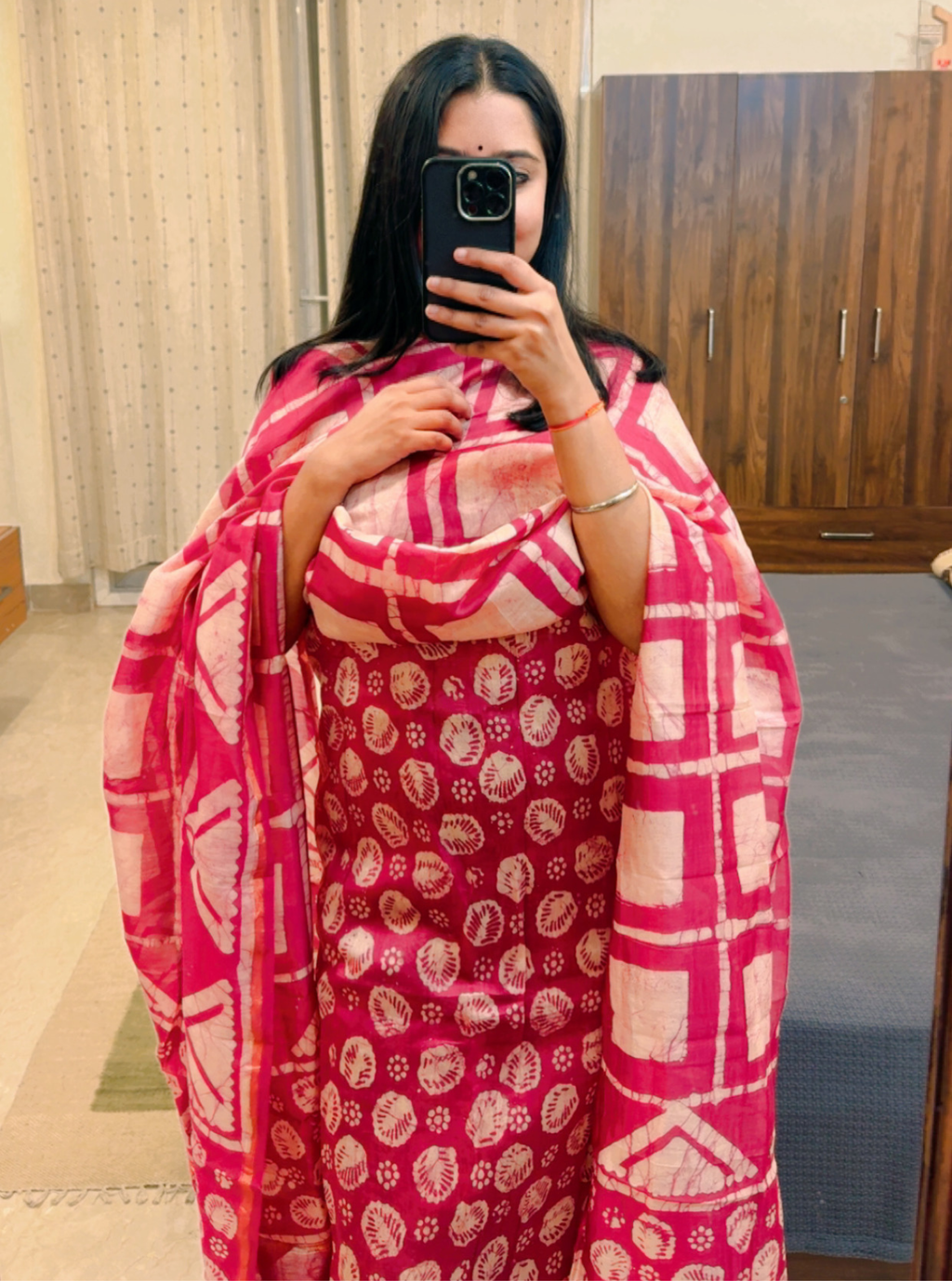 Ruby Bloom Chanderi Silk Suit Set