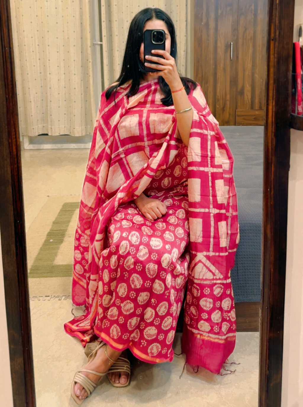 Ruby Bloom Chanderi Silk Suit Set