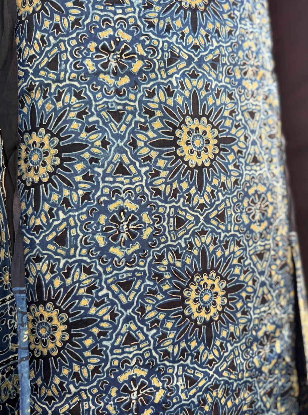 Royal Blue Ajrakh Modal Silk 3-Piece Suit