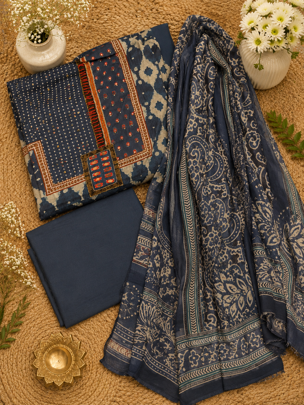 Neel Ajrakh 3 piece set