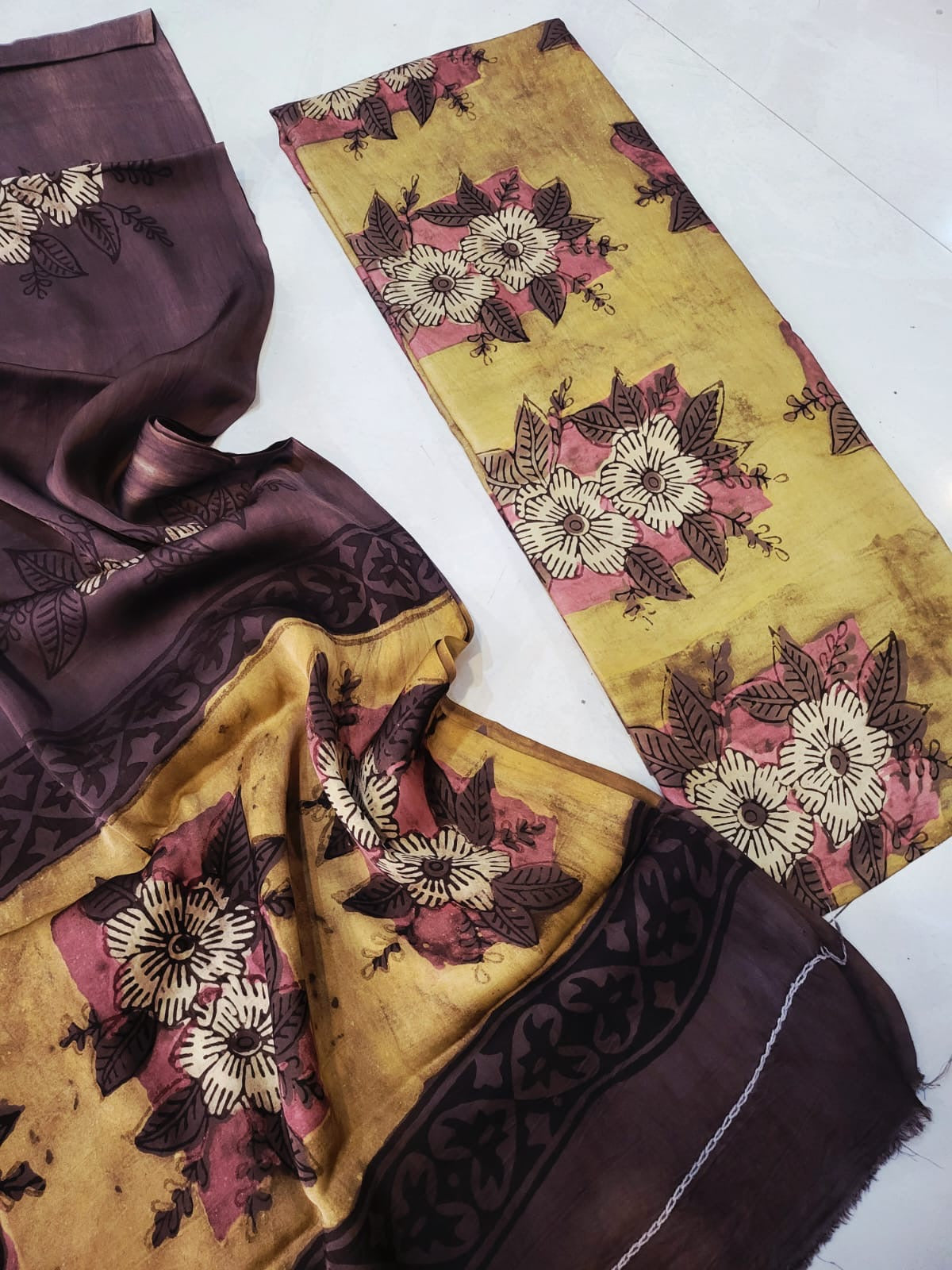 Amber Nashpal Ajrakh Modal 2-Piece Unstitched Suit Set
