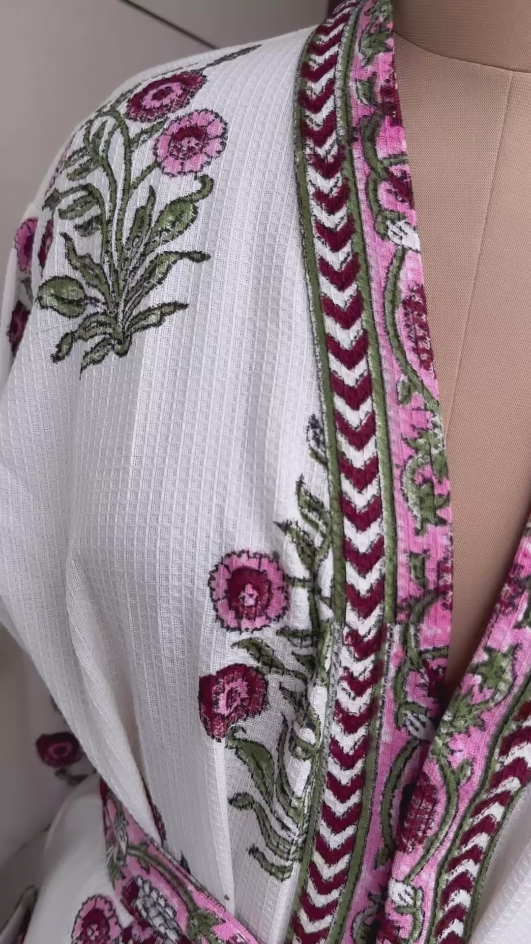 Satrangi Blockprint Bathrobe
