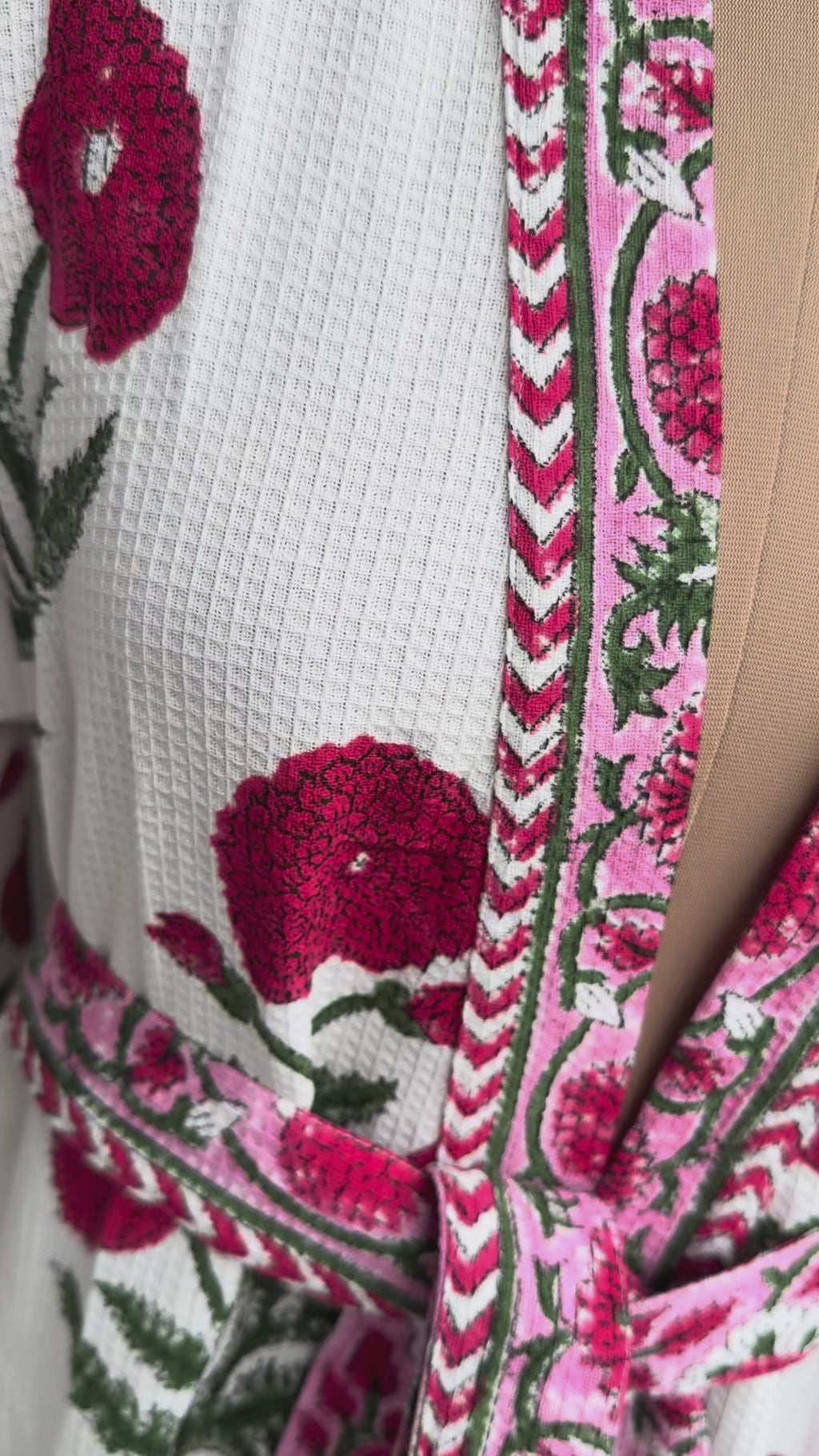 Gulab Blockprint Bathrobe