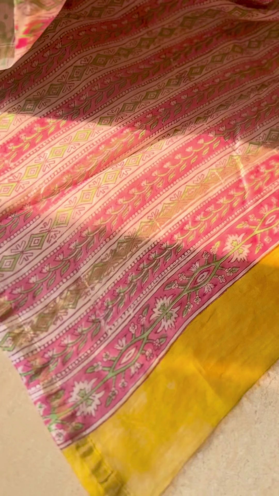 Phulwari Chanderi Silk Blockprint Saree