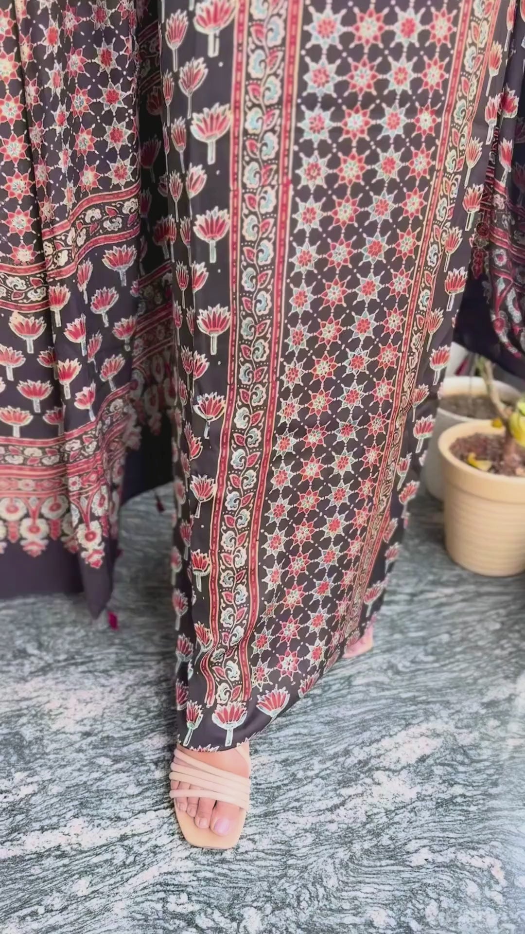 Gulzar Ajrakh Modal Silk Suit Set