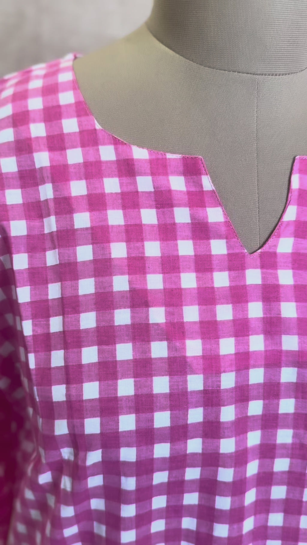 Blush Check Co-ord Set